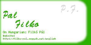pal filko business card